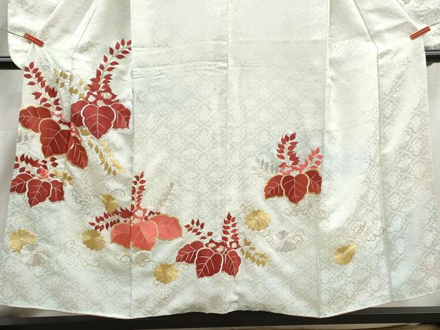 平和屋着物■豪華振袖 総刺繍 松皮菱花文 桐 金銀糸 正絹 逸品 DABI1879qa