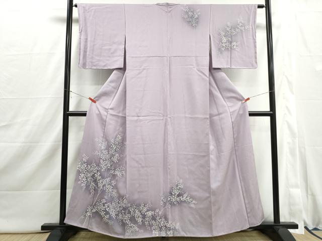 平和屋着物■訪問着 枝葉文 暈し染め 正絹 逸品 DABI1890qa