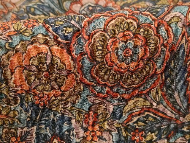 平和屋着物■上質な小紋 更紗花文 やまと誂製 正絹 逸品 DABI1893qa