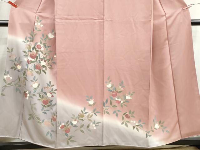 平和屋着物■訪問着 刺繍 草花文 暈し染め 金彩 正絹 逸品 DABI1906qa