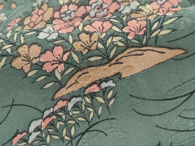 平和屋着物■上質な小紋 流水花文 正絹 逸品 DABI1908qa