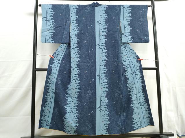 平和屋着物■小紋 霞笹竹文 洗える着物 DABI1938qa
