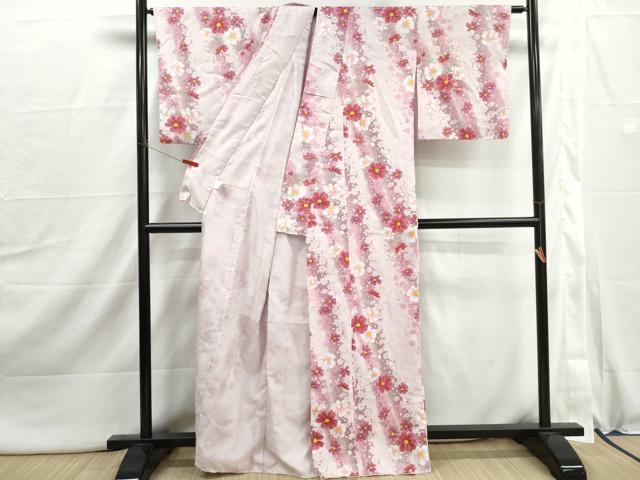 平和屋着物■小紋 舞花文 暈し染め 洗える着物 DABI1948qa