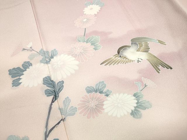 平和屋着物■訪問着 花鳥文 暈し染め 正絹 逸品 DABI1966qa
