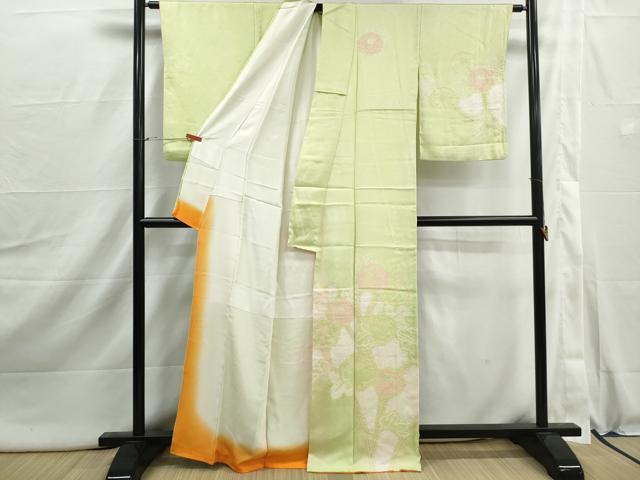 平和屋着物■訪問着 枝花文 正絹 逸品 DABI1971qa