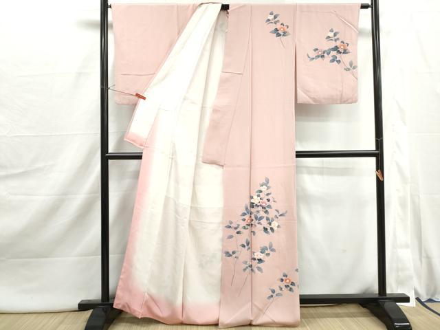 平和屋着物■訪問着 友禅 枝椿文 正絹 逸品 DABI1973qa