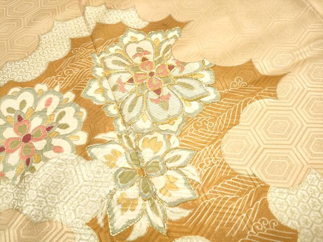 平和屋着物■豪華色留袖 駒刺繍 亀甲正倉院花文 金彩 正絹 逸品 DABI1978qa