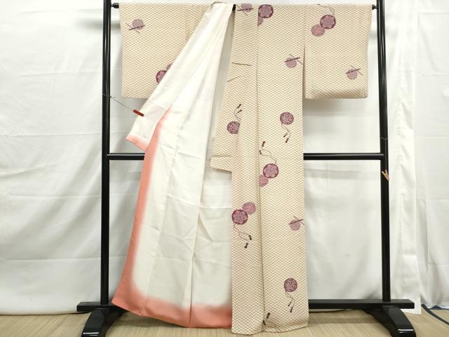 平和屋着物■上質な小紋 鏡裏横笛文 正絹 逸品 DABI1983qa