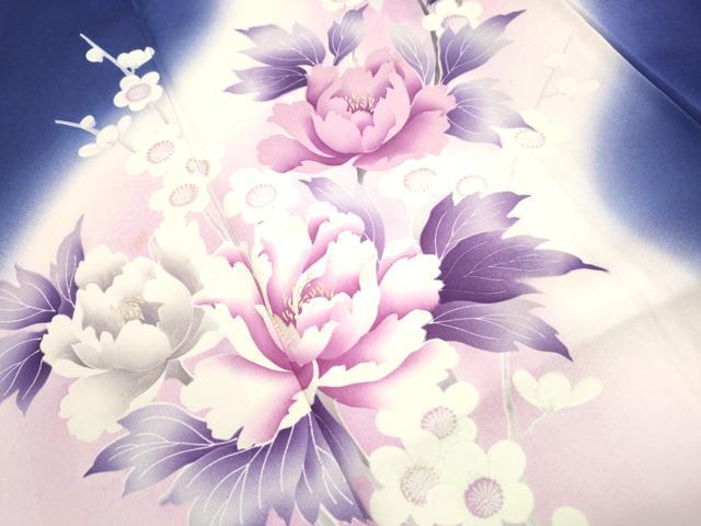 平和屋着物■訪問着 刺繍 枝花文 暈し染め 金彩 やまと誂製 正絹 逸品 DABI1984qa