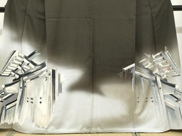 平和屋着物●染色作家 草野一騎 色留袖 風景文 暈し染め 金彩 健勝苑扱い 正絹 逸品 DABI2009ud
