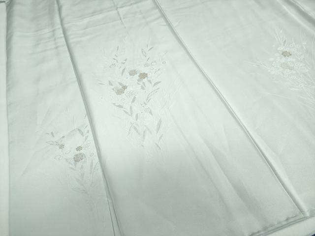 平和屋着物●訪問着 寿光織 草花文 金糸 正絹 逸品 DABI2021ud