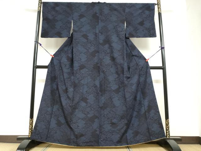 平和屋着物●結城紬 80亀甲 松皮菱吉祥文 やまと誂製 正絹 逸品 DABI2037ud