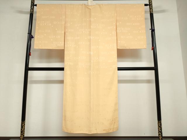 平和屋着物●長襦袢 袷 流水地紋 洒落柿色 正絹 逸品 DABI2042ud