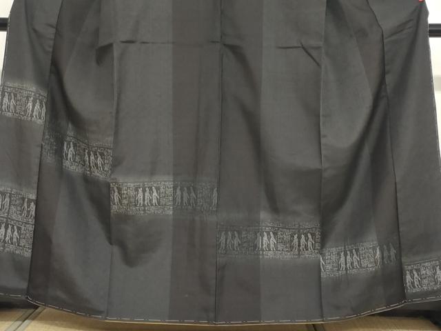 平和屋着物●訪問着 紬地 エジプト壁画文様 正絹 逸品 未使用 DABI2047ud