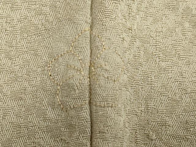 平和屋着物●本草木染作家 瑞鳳 色無地 紋意匠 亜麻色 正絹 逸品 DABI2048ud