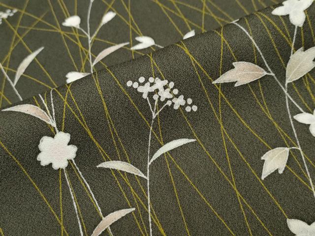 平和屋着物●訪問着 刺繍 草花文 鈴乃屋扱い 正絹 逸品 DABI2081ud