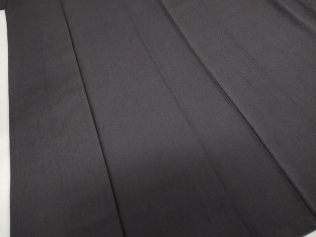 平和屋着物●上質な色無地 黒紅色 正絹 逸品 DABI2086ud