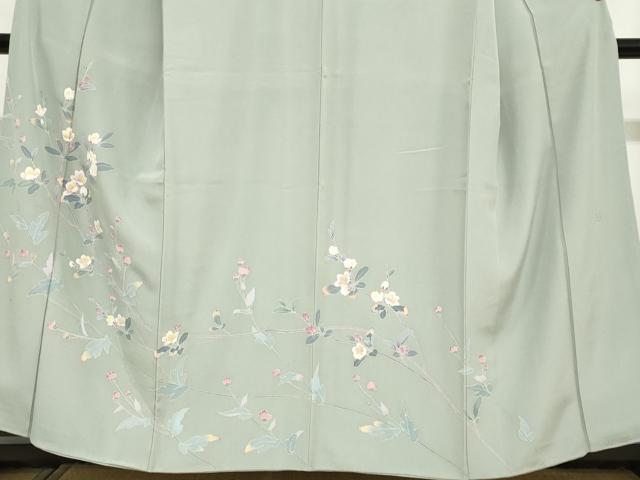 平和屋着物●訪問着 友禅 作家物 草花文 正絹 逸品 DABI2088ud