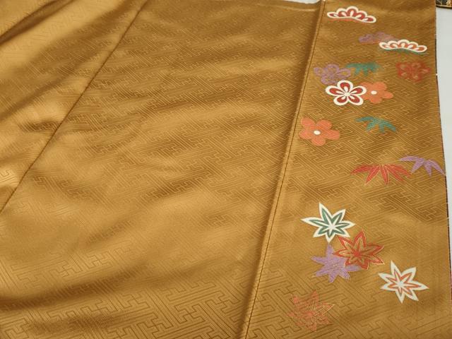 平和屋着物●訪問着 駒刺繍 流水花蝶文 金彩 正絹 逸品 DABI2092ud