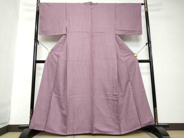 平和屋着物●上質な色無地 紋意匠 二藍色 正絹 逸品 未使用 DABI2107ud