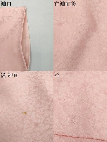 平和屋着物●上質な色無地 霞地紋 鴇色 正絹 逸品 未使用 DABI2116ud