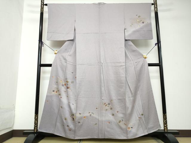 平和屋着物●訪問着 草花文 暈し染め 金彩 正絹 逸品 DABI2133ud