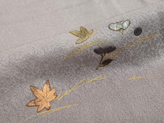 平和屋着物●訪問着 草花文 暈し染め 金彩 正絹 逸品 DABI2133ud