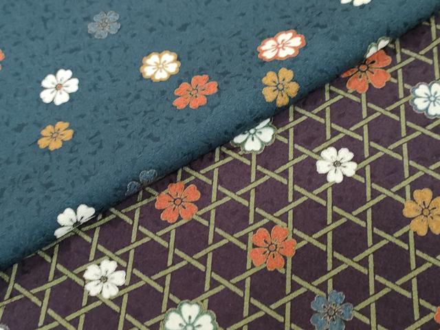 平和屋着物●訪問着 籠の目舞花文 暈し染め 正絹 逸品 DABI2143ud