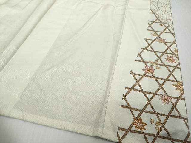平和屋着物●訪問着 駒刺繍 草花文 金彩 正絹 逸品 DABI2146ud