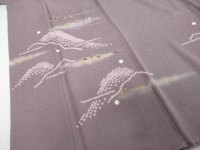 平和屋着物●訪問着 絞り 刺繍 草花霞文 暈し染め 金彩 さが美扱い 正絹 逸品 未使用 DABI2150ud