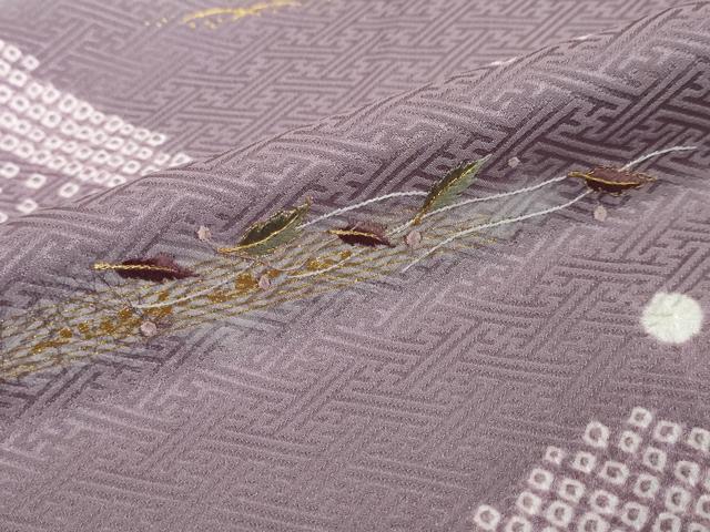 平和屋着物●訪問着 絞り 刺繍 草花霞文 暈し染め 金彩 さが美扱い 正絹 逸品 未使用 DABI2150ud