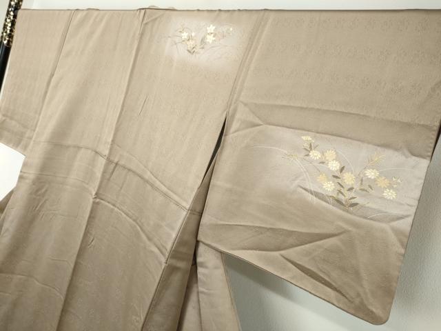 平和屋着物●訪問着 駒刺繍 草花文 暈し染め 金彩 三越扱い 正絹 逸品 DABI2151ud