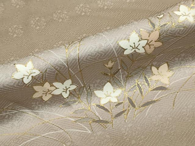 平和屋着物●訪問着 駒刺繍 草花文 暈し染め 金彩 三越扱い 正絹 逸品 DABI2151ud