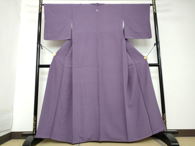 平和屋着物●上質な色無地 青紫色 正絹 逸品 未使用 DABI2163ud