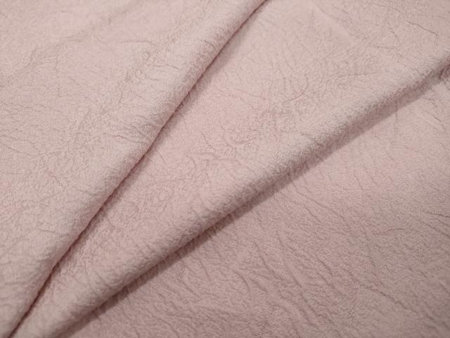 平和屋着物●上質な色無地 霞地紋 撫子色 正絹 逸品 未使用 DABI2188ud