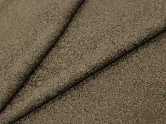 平和屋着物●上質な色無地 霞地紋 黒茶色 正絹 逸品 未使用 DABI2189ud