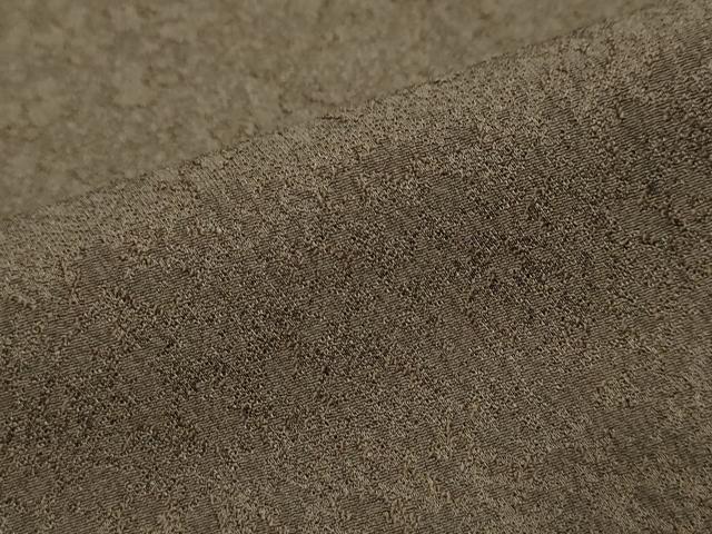 平和屋着物●上質な色無地 霞地紋 黒茶色 正絹 逸品 未使用 DABI2189ud