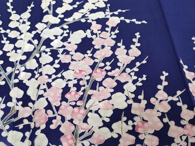 平和屋着物●訪問着 刺繍 枝梅文 暈し染め 金彩 正絹 逸品 未使用 DABI2196ud