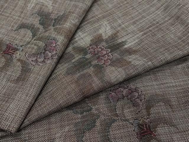平和屋着物●本場大島紬 9マルキ 枝花文 正絹 逸品 未使用 DABI2222ud