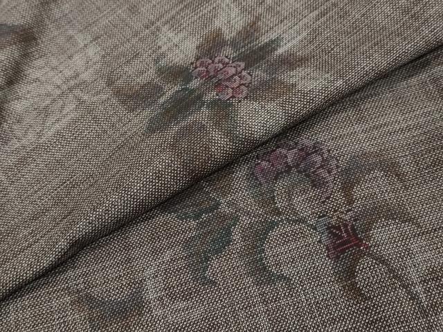 平和屋着物●本場大島紬 9マルキ 枝花文 正絹 逸品 未使用 DABI2222ud