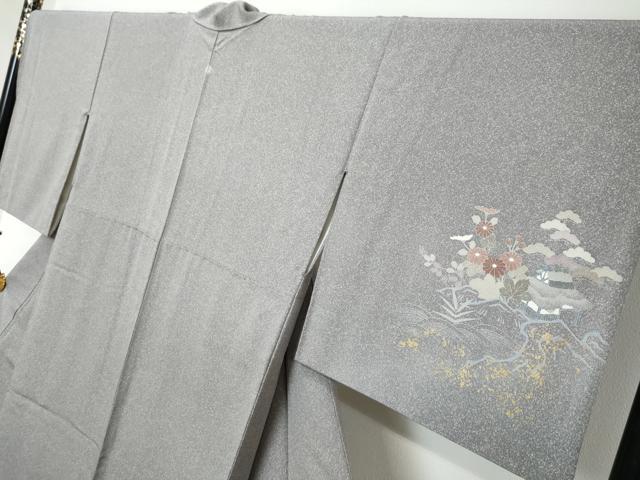 平和屋着物●訪問着 流水風景草花文 金彩 正絹 逸品 DABI2223ud
