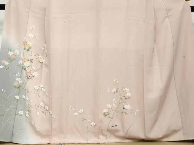 平和屋着物●訪問着 友禅 作家物 枝花文 暈し染め 正絹 逸品 DABI2224ud