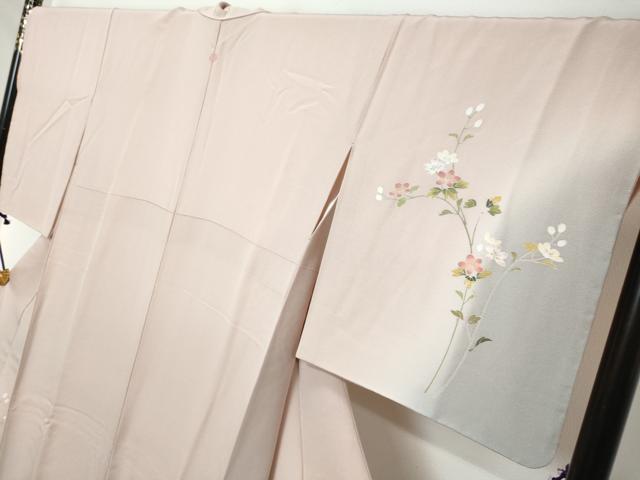 平和屋着物●訪問着 友禅 作家物 枝花文 暈し染め 正絹 逸品 DABI2224ud