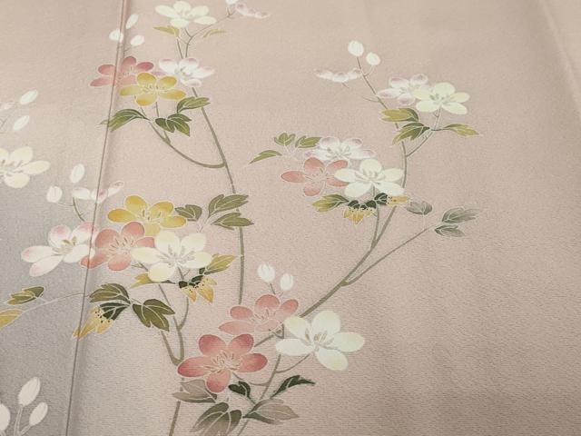 平和屋着物●訪問着 友禅 作家物 枝花文 暈し染め 正絹 逸品 DABI2224ud