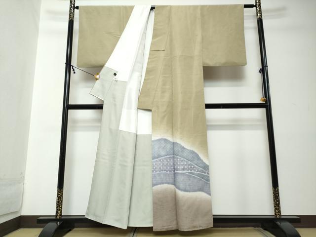 平和屋着物●訪問着 紬地 吉祥文 正絹 逸品 DABI2227ud
