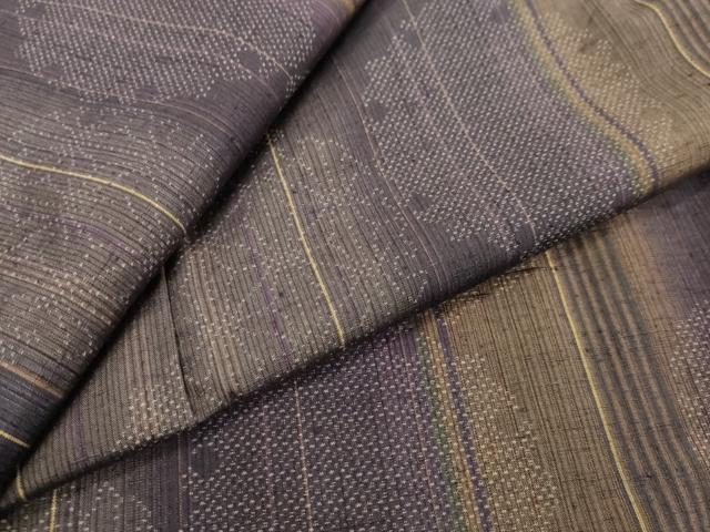 平和屋着物●上質な紬 雪輪間道 正絹 逸品 DABI2230ud