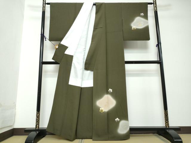 平和屋着物●訪問着 舞梅文 暈し染め 金銀彩 正絹 逸品 DABI2247ud