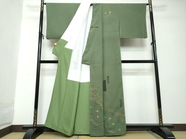 平和屋着物●訪問着 短冊草花文 金彩 正絹 逸品 DABI2251ud