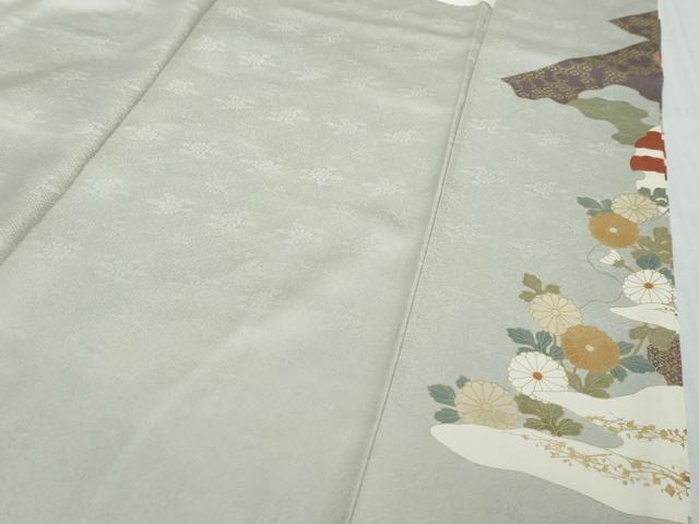 平和屋着物●訪問着 駒刺繍 雪輪飛鶴宝尽くし花文 金彩 正絹 逸品 DABI2257ud