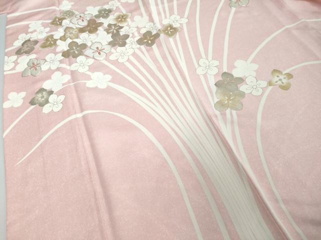 平和屋着物●訪問着 駒刺繍 草花文 金銀彩 正絹 逸品 DABI2259ud